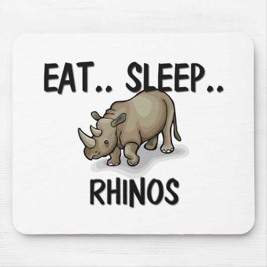 Eat Sleep RHINOS Muismat (Voorkant)