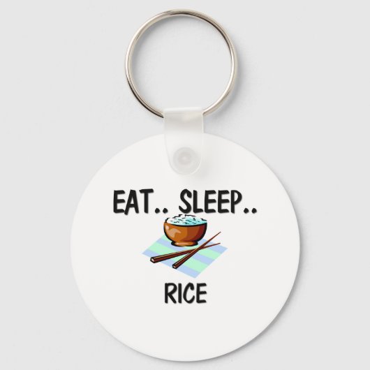 Eat Sleep RICE Sleutelhanger (Voorkant)
