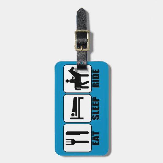 Eat Sleep Ride a Horse Traveling Rider's Bagagelabel (Voorkant verticaal)