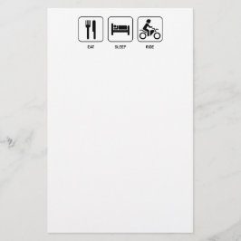 Eat Sleep Ride Briefpapier