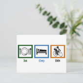 Eat Sleep Ride (fietsers) Briefkaart (Staand voorkant)