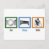 Eat Sleep Ride (fietsers) Briefkaart (Voorkant)