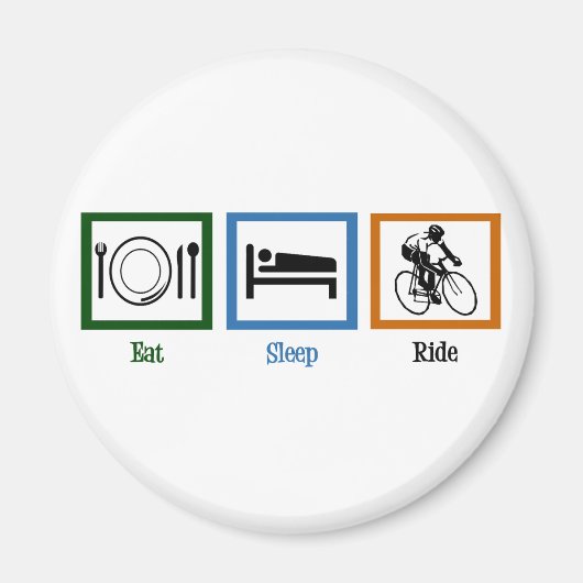 Eat Sleep Ride (fietsers) Magneet (Voorkant)