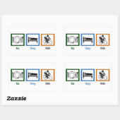 Eat Sleep Ride (fietsers) Rechthoekige Sticker (Vel)