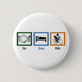 Eat Sleep Ride (fietsers) Ronde Button 5,7 Cm (Voorkant)