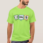 Eat Sleep Ride (fietsers) T-shirt<br><div class="desc">Vijdige fietsers zullen genieten van dit grappige fietscadeau. In mijn leven heb ik gewoon eten, een bed en een fiets nodig.</div>