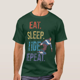Eat Sleep Ride Herhalen, Snowboard T-shirt