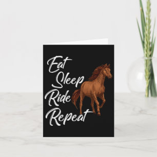 Eat Sleep Ride Horse Repat Horseback Racing Ridin Kaart