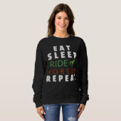 Eat Sleep Ride Horses Repeat horseback riding gift Trui (Voorkant volledig)