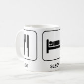 Eat Sleep Ride Koffiemok (Voorkant links)