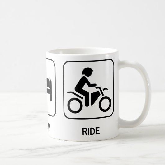 Eat Sleep Ride Koffiemok (Rechts)