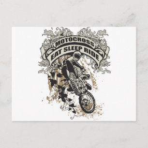 Eat, Sleep, Ride Motocross Briefkaart