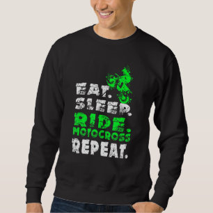 Eat Sleep Ride Motocross Herhaal Dirt Bike Trui