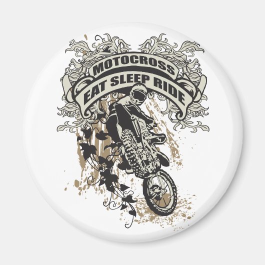 Eat, Sleep, Ride Motocross Magneet (Voorkant)