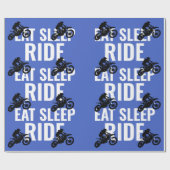 Eat Sleep Ride Motocross Pop Sport Art Cadeaupapier (Vlak)