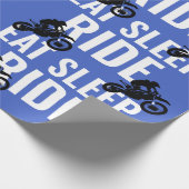 Eat Sleep Ride Motocross Pop Sport Art Cadeaupapier (Hoek)