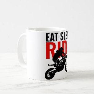 Eat Sleep Ride Motocross Pop Sport Art Koffiemok