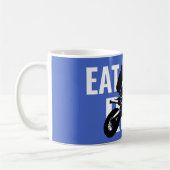 Eat Sleep Ride Motocross Pop Sport Art Koffiemok (Links)