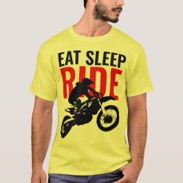 Eat Sleep Ride Motocross Pop Sport Art T-shirt
