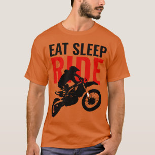 Eat Sleep Ride Motocross Pop Sport Art T-shirt