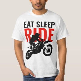 Eat Sleep Ride Motocross Pop Sport Art T-shirt