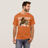 Eat Sleep Ride Motocross Pop Sport Art T-shirt (Voorkant volledig)