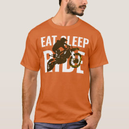 Eat Sleep Ride Motocross Pop Sport Art T-shirt