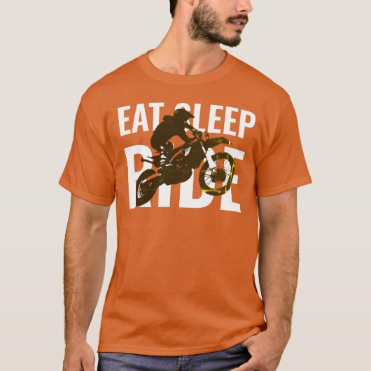 Eat Sleep Ride Motocross Pop Sport Art T-shirt (Voorkant)