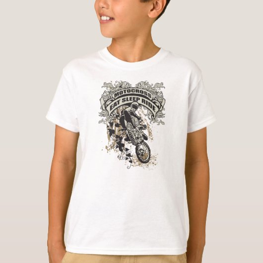 Eat, Sleep, Ride Motocross T-shirt (Voorkant)