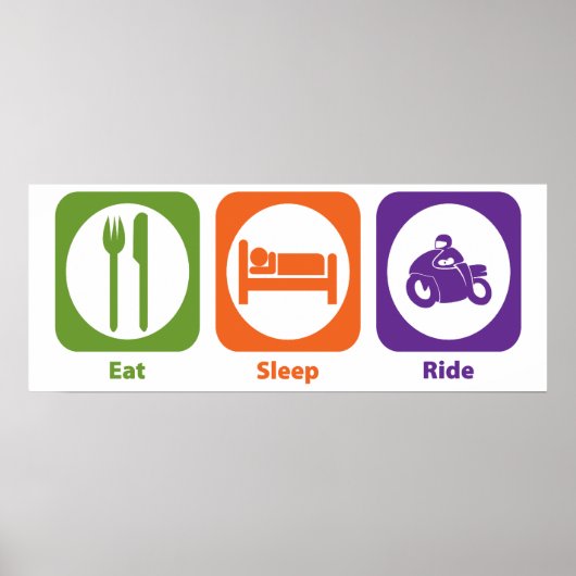 Eat Sleep Ride Poster (Voorkant)