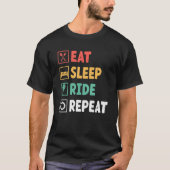 Eat Sleep Ride Repeat Air Adventure Ballooning F T-shirt (Voorkant)