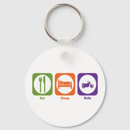 Eat Sleep Ride Sleutelhanger (Voorkant)