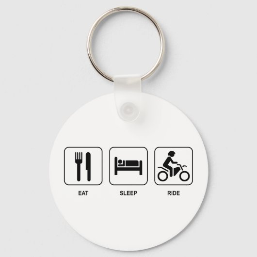 Eat Sleep Ride Sleutelhanger (Voorkant)