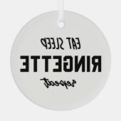 Eat Sleep Ringette Ringette Player Ringette Player Glas Ornament (Achterkant)