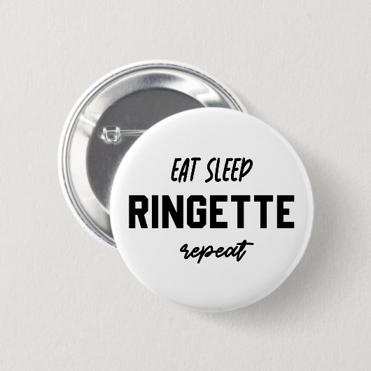 Eat Sleep Ringette Ringette Player Ringette Player Ronde Button 5,7 Cm (Voorkant /achterkant)
