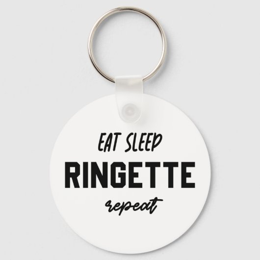 Eat Sleep Ringette Ringette Player Ringette Player Sleutelhanger (Voorkant)