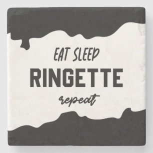 Eat Sleep Ringette Ringette Player Ringette Player Stenen Onderzetter