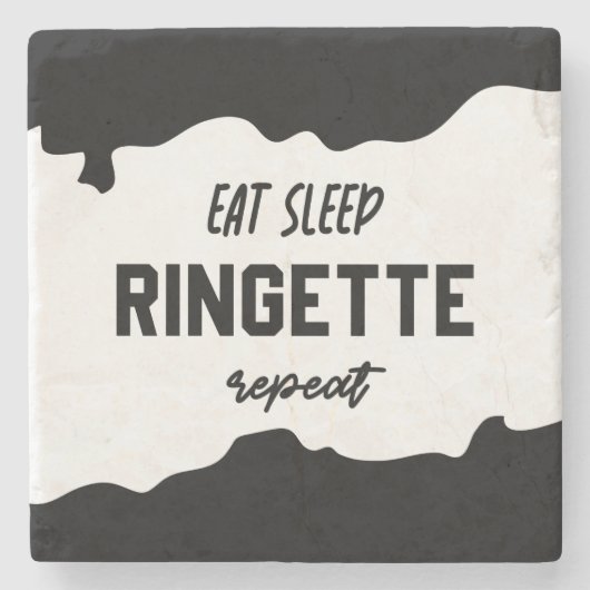 Eat Sleep Ringette Ringette Player Ringette Player Stenen Onderzetter (Voorkant)