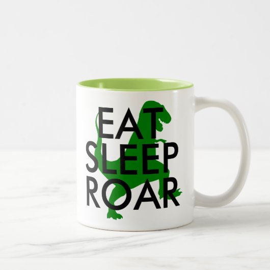 Eat Sleep Roar Dinosaur mok | Cute Gezegde Kinder  (Rechts)