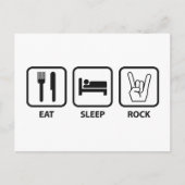 Eat Sleep Rock Briefkaart (Voorkant)