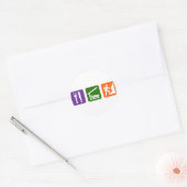 Eat Sleep Rock climax 2 Ronde Sticker (Envelop)