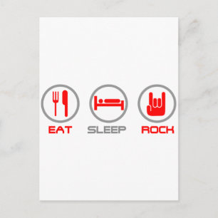 Eat Sleep Rock - Emo, gothic, alternatief, grunge Briefkaart