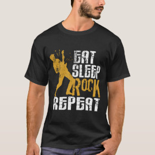 Eat Sleep Rock Repeat Cool Gift voor muzikanten T-shirt