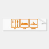 Eat Sleep Roing Bumpersticker (Voorkant)