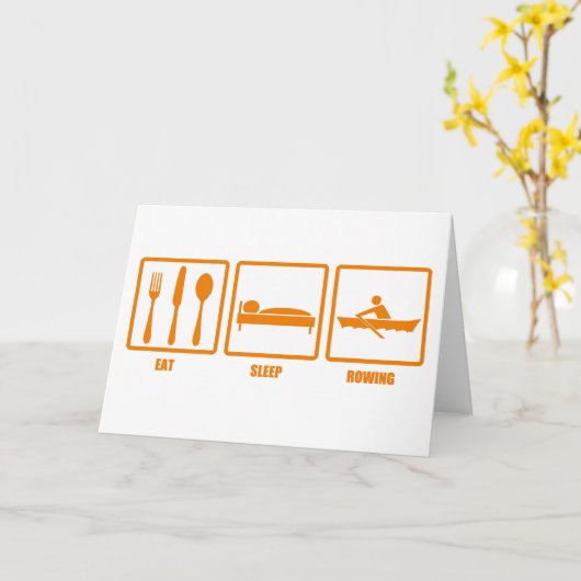 Eat Sleep Roing Kaart (Gele Bloem)