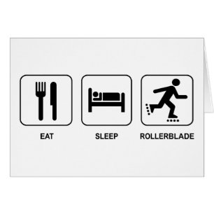 Eat Sleep Rollerblade-kaart