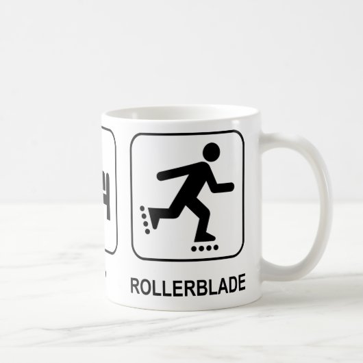 Eat Sleep Rollerblade-Mok Koffiemok (Rechts)