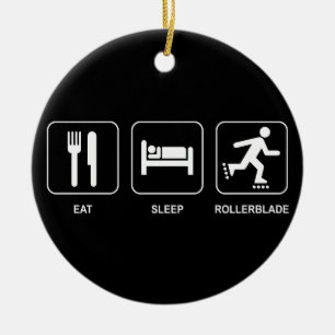 Eat Sleep Rollerblade Ornament