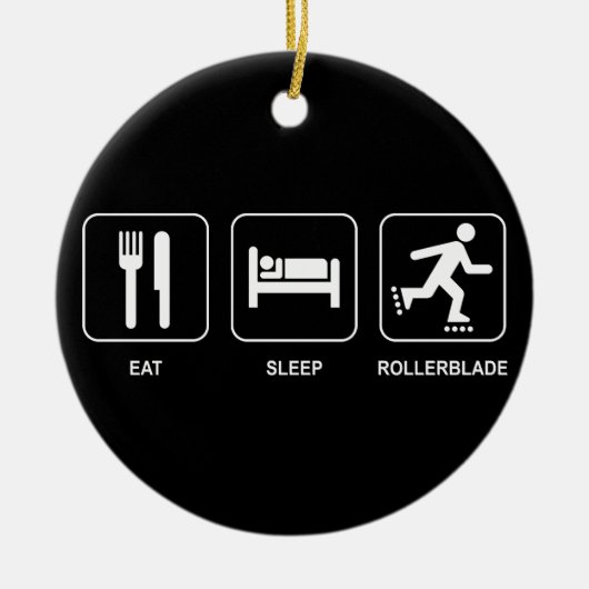 Eat Sleep Rollerblade Ornament (Voorkant)