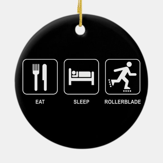 Eat Sleep Rollerblade Ornament (Achterkant)